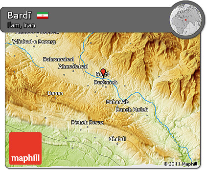 Physical 3D Map of Bardī