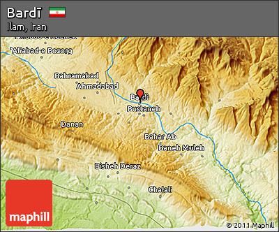 Physical 3D Map of Bardī
