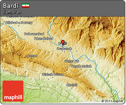 Physical 3D Map of Bardī