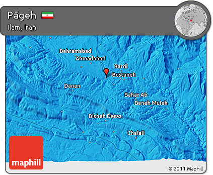 Political 3D Map of Pāgeh