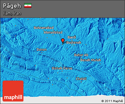 Political 3D Map of Pāgeh