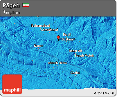 Political 3D Map of Pāgeh