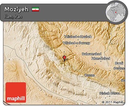 Satellite 3D Map of Mozīyeh