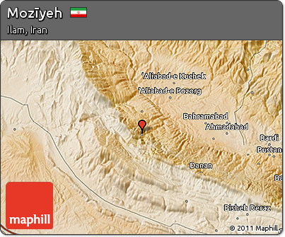 Satellite 3D Map of Mozīyeh