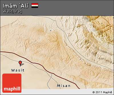 Satellite 3D Map of Imām `Alī