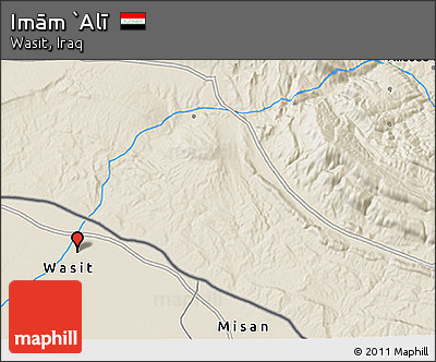 Shaded Relief 3D Map of Imām `Alī