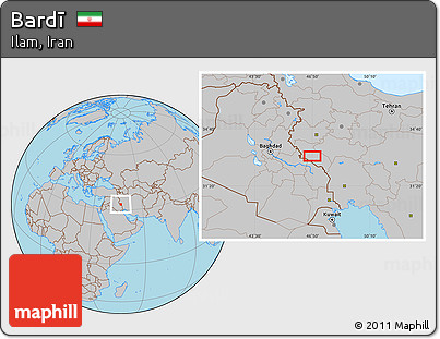 Gray Location Map of Bardī