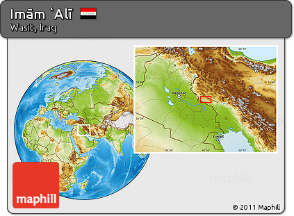 Physical Location Map of Imām `Alī