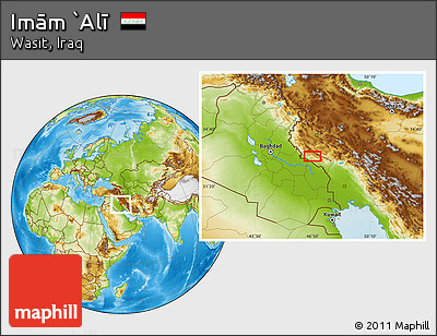 Physical Location Map of Imām `Alī