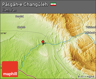 Physical Map of Pāsgāh-e Changūleh