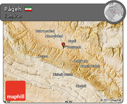 Satellite Map of Pāgeh
