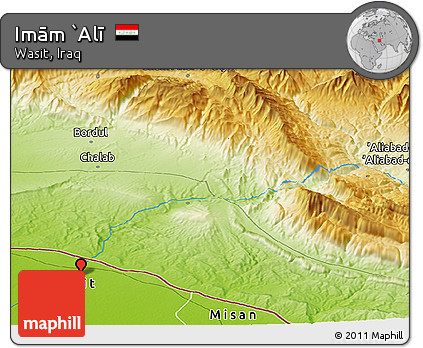 Physical Panoramic Map of Imām `Alī