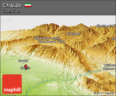 Physical Panoramic Map of Chālāb