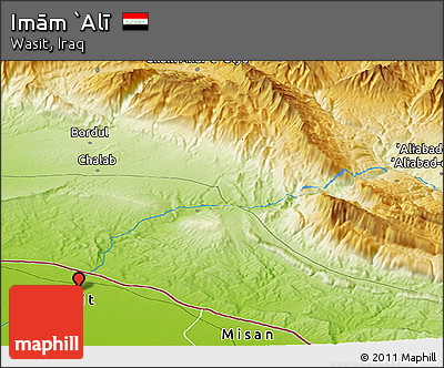 Physical Panoramic Map of Imām `Alī