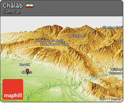 Physical Panoramic Map of Chālāb