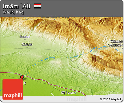 Physical Panoramic Map of Imām `Alī