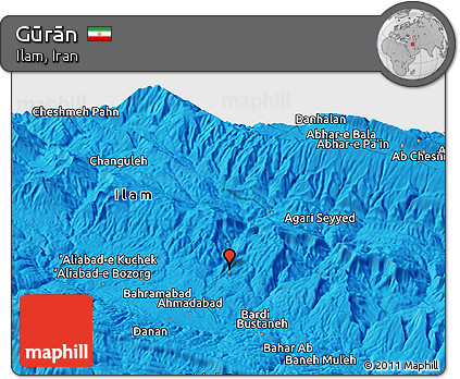 Political Panoramic Map of Gūrān