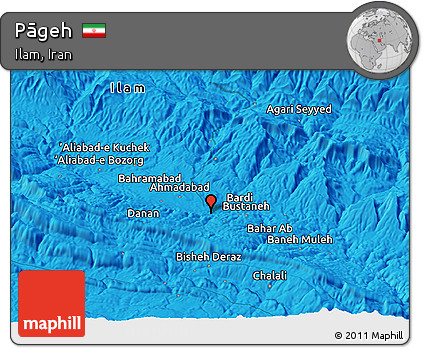 Political Panoramic Map of Pāgeh
