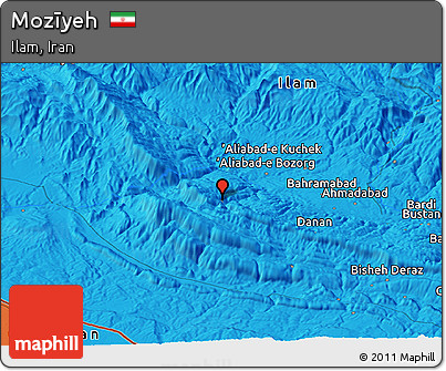 Political Panoramic Map of Mozīyeh