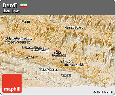 Satellite Panoramic Map of Bardī