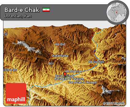 Physical 3D Map of Bard-e Chak