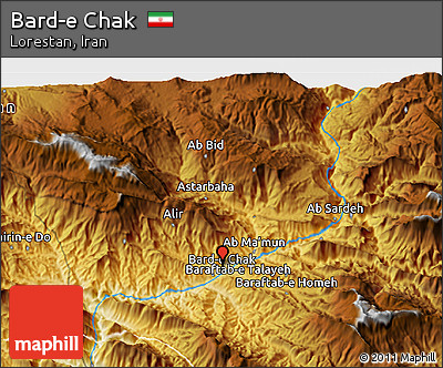 Physical 3D Map of Bard-e Chak