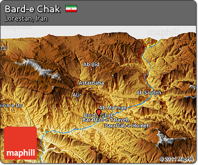 Physical 3D Map of Bard-e Chak
