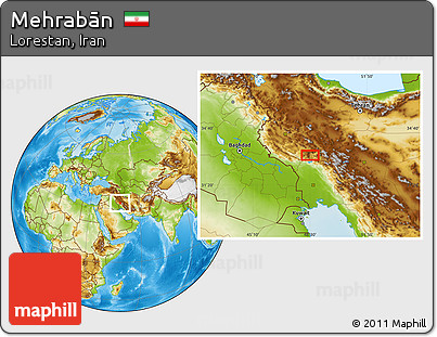 Physical Location Map of Mehrabān