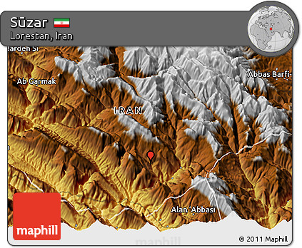 Physical 3D Map of Sūzar