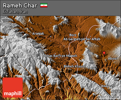 Physical 3D Map of Rameh Char