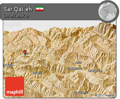 Satellite 3D Map of Sar Qal`eh