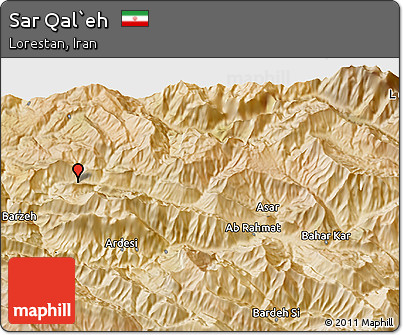 Satellite 3D Map of Sar Qal`eh