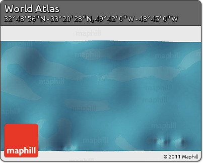 Satellite 3D Map of the Area around 33° 4' 42" N, 49° 13' 30" W