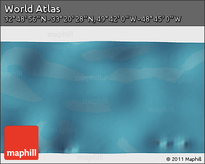 Satellite 3D Map of the Area around 33° 4' 42" N, 49° 13' 30" W