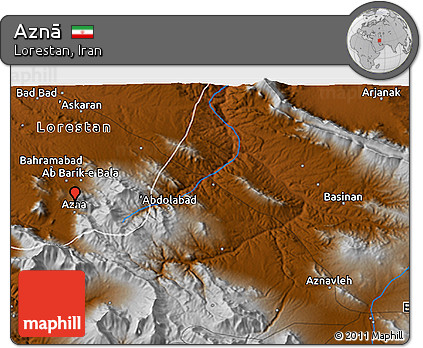Physical 3D Map of Aznā