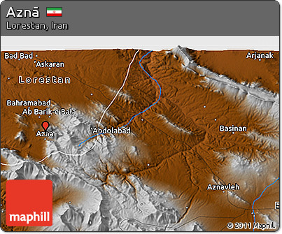 Physical 3D Map of Aznā