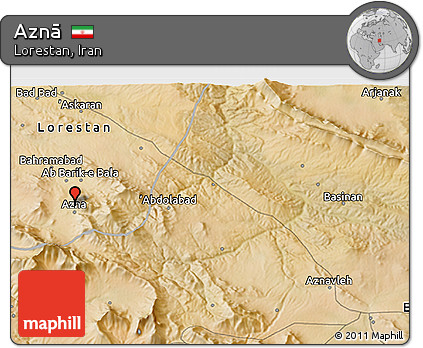 Satellite 3D Map of Aznā