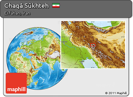 Physical Location Map of Chaqā Sūkhteh