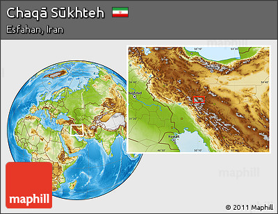 Physical Location Map of Chaqā Sūkhteh