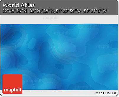Political 3D Map of the Area around 33° 4' 42" N, 50° 55' 29" W