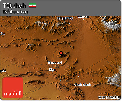 Physical 3D Map of Tūtcheh