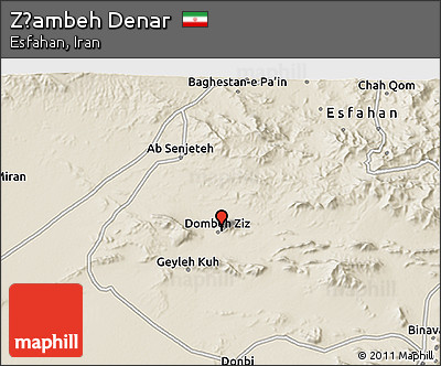 Shaded Relief 3D Map of Z̄ambeh Denar