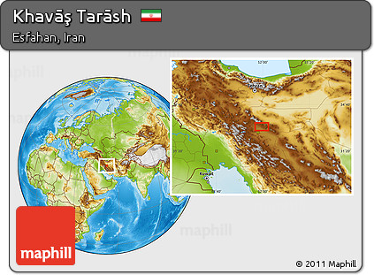 Physical Location Map of Khavāş Tarāsh