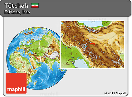 Physical Location Map of Tūtcheh