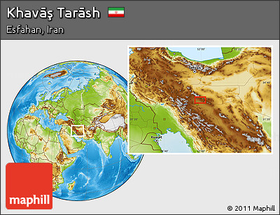 Physical Location Map of Khavāş Tarāsh