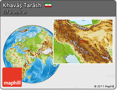 Physical Location Map of Khavāş Tarāsh