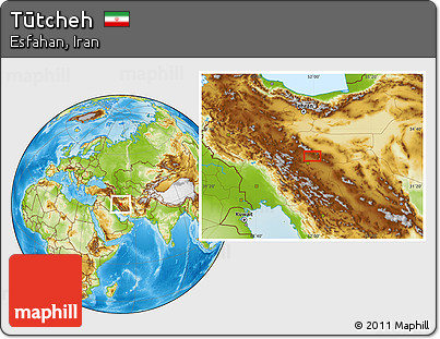 Physical Location Map of Tūtcheh