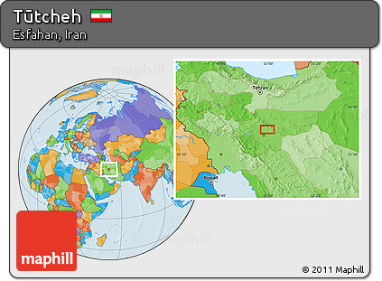 Political Location Map of Tūtcheh