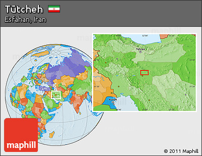 Political Location Map of Tūtcheh
