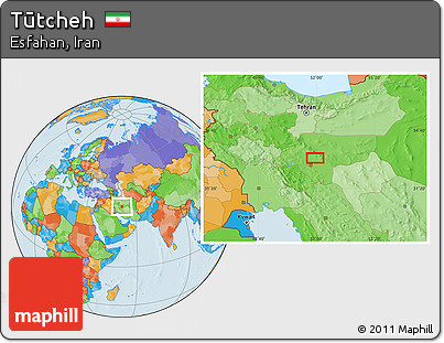 Political Location Map of Tūtcheh